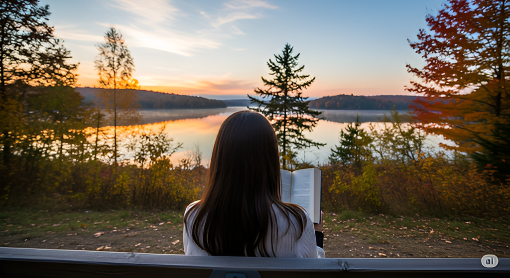 Reading by Lake